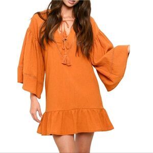 Storia Oversized Bohemian Tunic Mini Dress Size Small